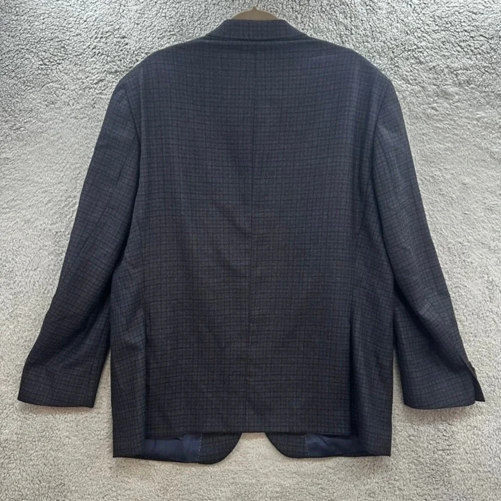 Jack Victor Gibson SPJ Men's 46R 100% Wool Blue Plaid Sport Coat Blazer Canada